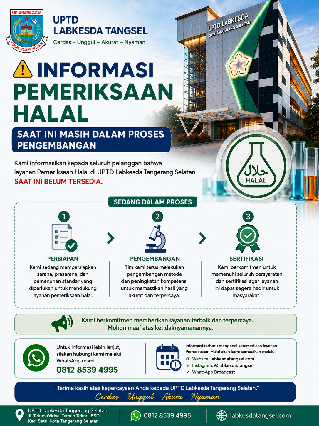 Informasi Pemeriksaan Halal UPTD Labkesda Tangsel